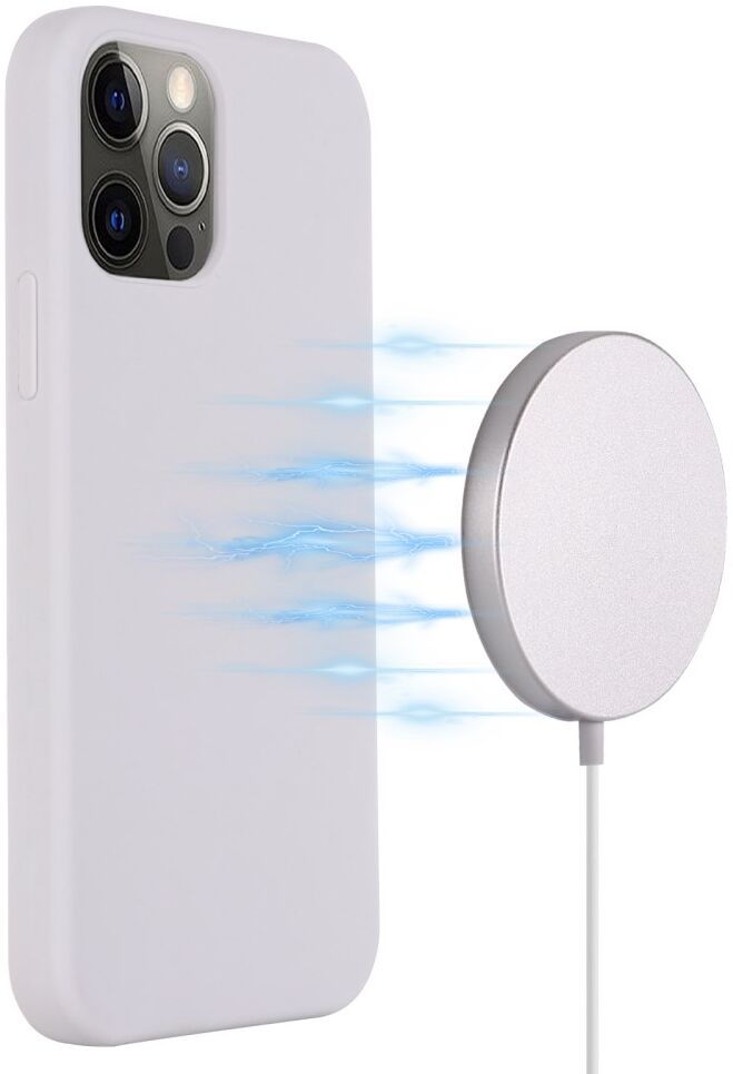 Apple iPhone 15 Pro Max Hoesje MagSafe Dun Silicone Wit afbeelding 2