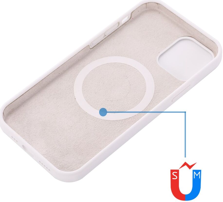 Apple iPhone 15 Pro Max Hoesje MagSafe Dun Silicone Wit afbeelding 4