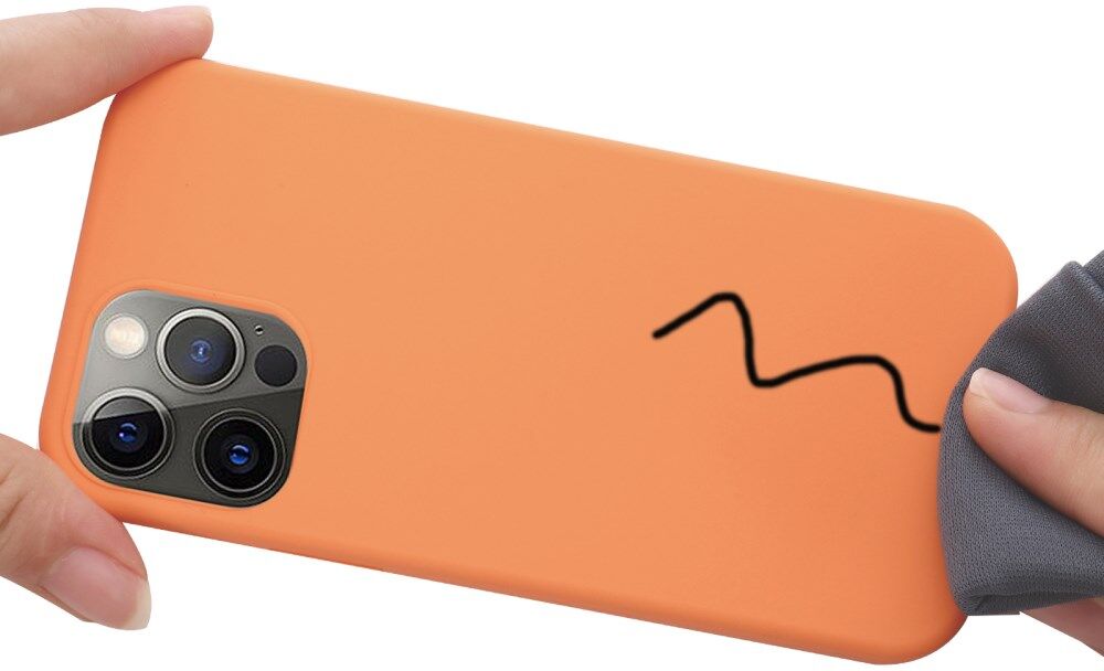 Apple iPhone 15 Pro Max Hoesje MagSafe Dun Silicone Oranje afbeelding 5