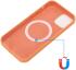 Apple iPhone 15 Pro Max Hoesje MagSafe Dun Silicone Oranje afbeelding 4