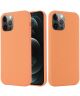 Apple iPhone 15 Pro Hoesje MagSafe Dun Silicone Back Cover Oranje