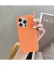 Apple iPhone 15 Pro Hoesje MagSafe Dun Silicone Back Cover Oranje