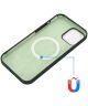 Apple iPhone 15 Plus Hoesje met MagSafe Siliconen Back Cover Groen