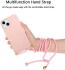 Apple iPhone 15 Hoesje Flexibel TPU met Koord Back Cover Roze afbeelding 2