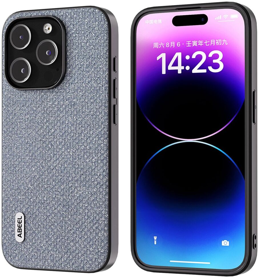 ABEEL Crystal Apple iPhone 15 Pro Hoesje Back Cover Grijs afbeelding 1