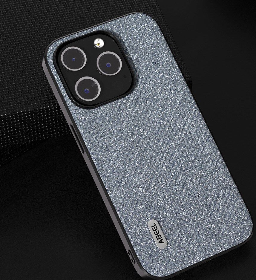 ABEEL Crystal Apple iPhone 15 Pro Hoesje Back Cover Grijs afbeelding 2