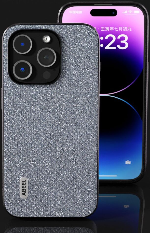 ABEEL Crystal Apple iPhone 15 Pro Hoesje Back Cover Grijs afbeelding 4