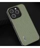 ABEEL Carbon Fiber Apple iPhone 15 Pro Hoesje Back Cover Groen