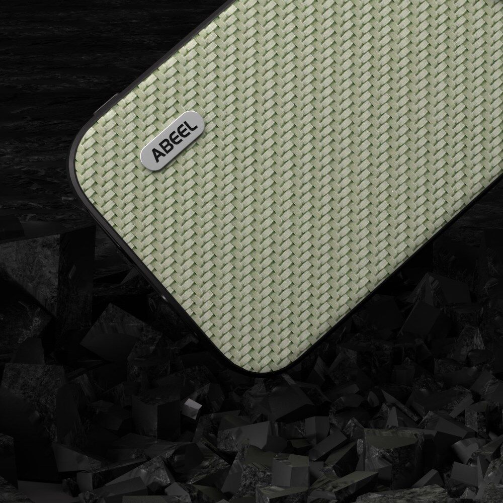 ABEEL Carbon Fiber Apple iPhone 15 Pro Hoesje Back Cover Groen afbeelding 3