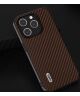 ABEEL Carbon Fiber Apple iPhone 15 Pro Hoesje Back Cover Bruin