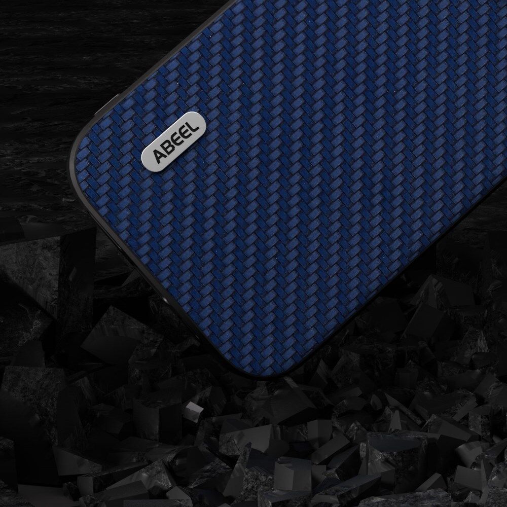 ABEEL Carbon Fiber Apple iPhone 15 Pro Hoesje Back Cover Blauw afbeelding 3