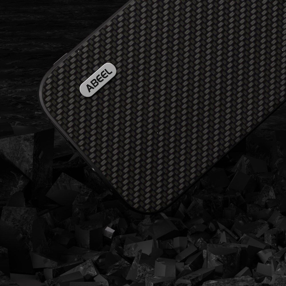 ABEEL Carbon Fiber Apple iPhone 15 Pro Hoesje Back Cover Zwart afbeelding 3
