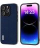 ABEEL Carbon Apple iPhone 15 Pro Max Hoesje Back Cover Blauw
