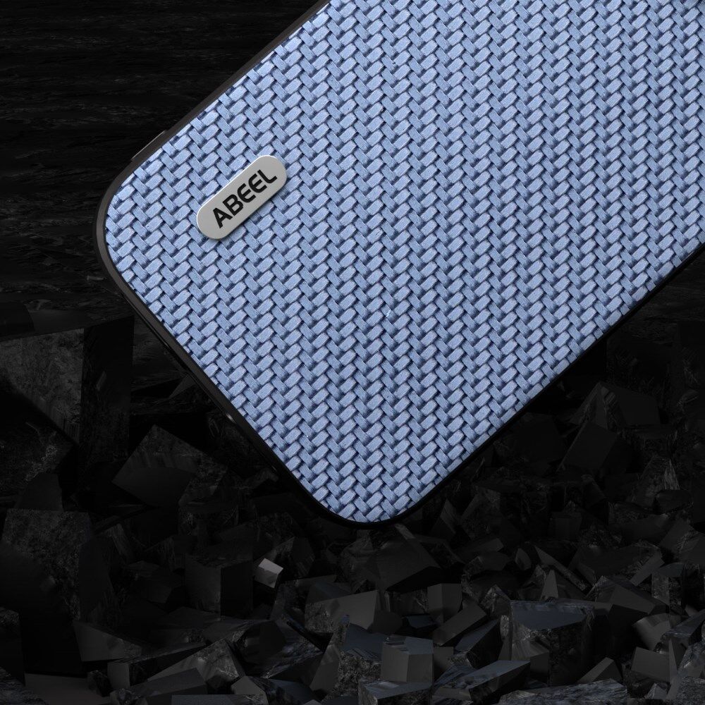 ABEEL Carbon Apple iPhone 15 Pro Max Hoesje Back Cover Lichtblauw afbeelding 3