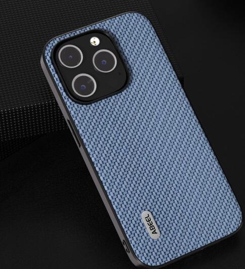 ABEEL Carbon Apple iPhone 15 Pro Max Hoesje Back Cover Lichtblauw afbeelding 2