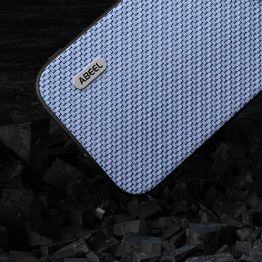 ABEEL Carbon Apple iPhone 15 Pro Max Hoesje Back Cover Lichtblauw afbeelding 3