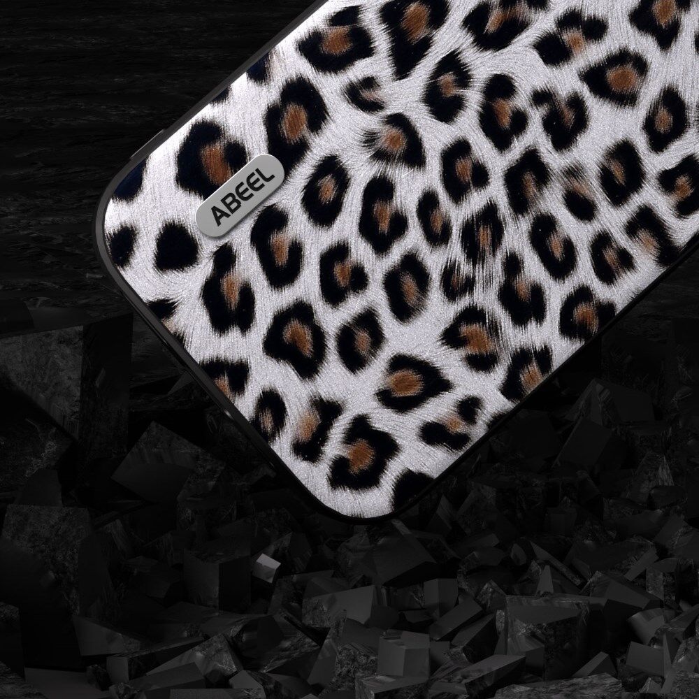 ABEEL Luipaard Apple iPhone 15 Pro Max Hoesje Back Cover Zilver afbeelding 3