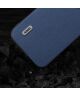 ABEEL Litchi Apple iPhone 15 Pro Hoesje Leer Back Cover Blauw