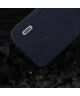 ABEEL Cross Apple iPhone 15 Pro Hoesje Leer Back Cover Blauw