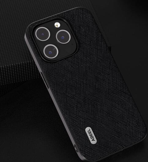 ABEEL Cross Apple iPhone 15 Pro Hoesje Leer Back Cover Zwart afbeelding 2
