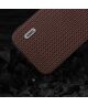 ABEEL Frosted Apple iPhone 15 Pro Hoesje Leer Back Cover Coffee