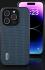 ABEEL Frosted Apple iPhone 15 Pro Hoesje Leer Back Cover Blauw afbeelding 4