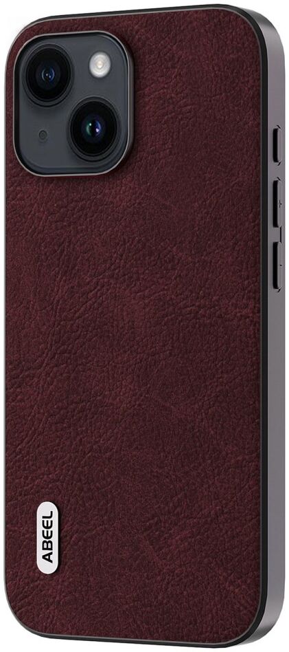 ABEEL Litchi Apple iPhone 15 Hoesje Back Cover Dreamy Paars afbeelding 1