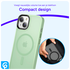 Apple iPhone 15 Hoesje met MagSafe Back Cover Matte Groen afbeelding 6