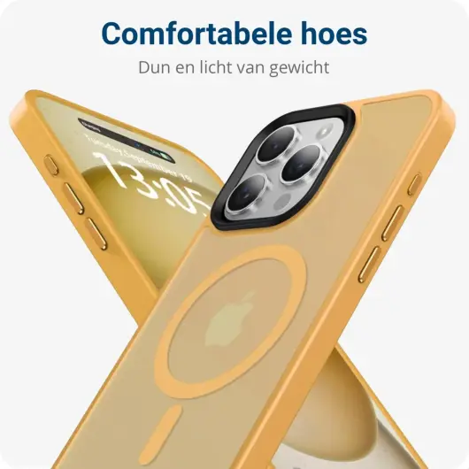 iPhone 15 Pro Max Hoesje met MagSafe Back Cover Matte Oranje afbeelding 4