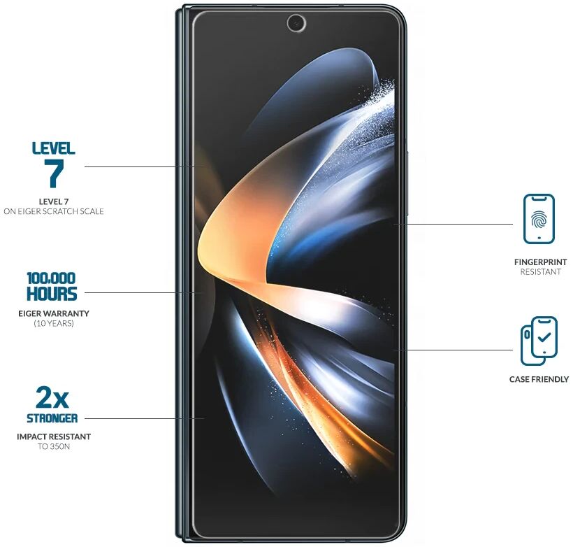 Eiger Mountain Glass Samsung Galaxy Z Fold 5 Screen Protector afbeelding 3