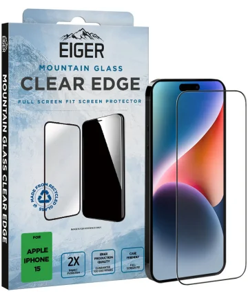 Eiger Mountain Glass Edge Apple iPhone 15 Screen Protector Screen Protectors