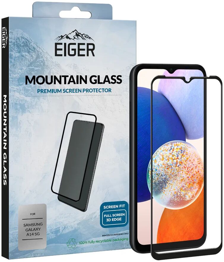 Eiger Samsung Galaxy A14 Screen Protector 3D Tempered Glass afbeelding 1