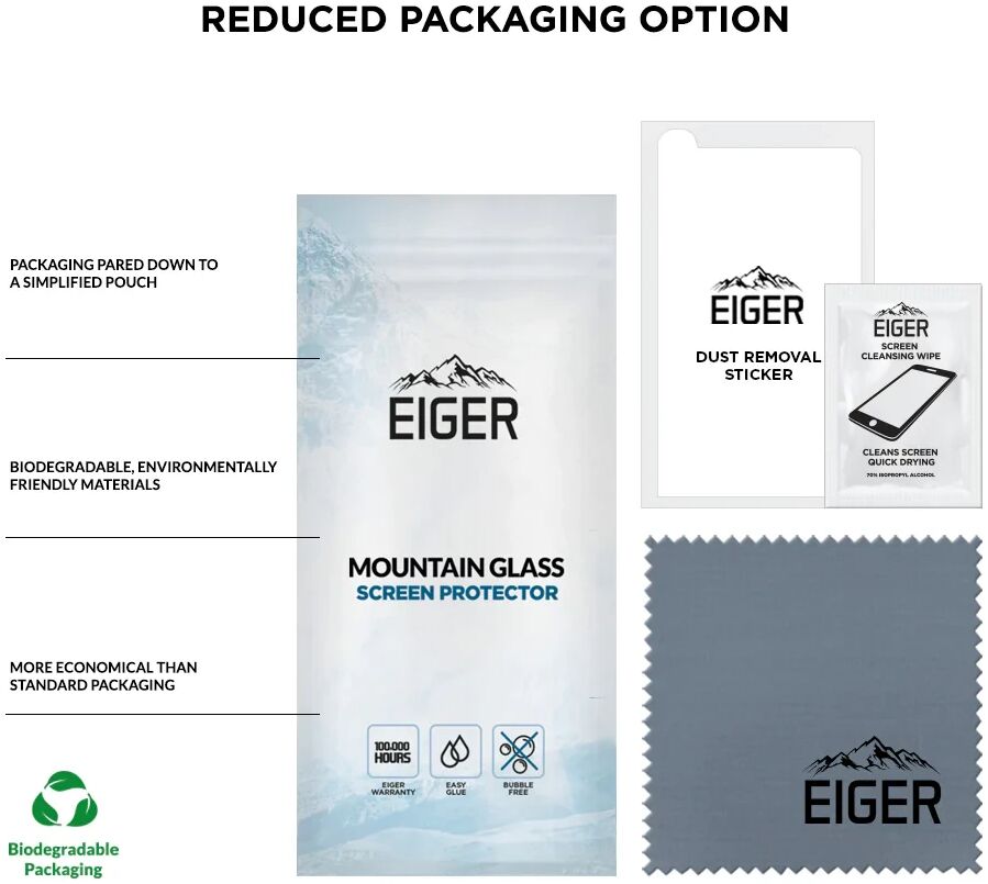 Eiger Samsung Galaxy A14 Screen Protector 3D Tempered Glass afbeelding 4