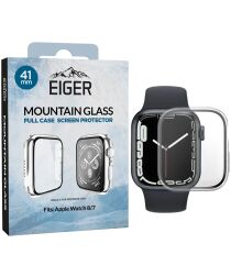 Eiger Mountain Glass Full Case Apple Watch 8/7 41MM Hoesje Transparant