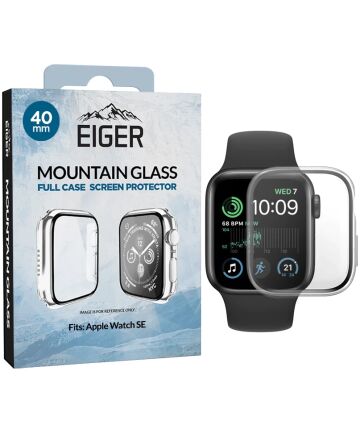 Eiger Mountain Glass Full Case - Apple Watch SE 40MM Hoesje - Transparant Cases
