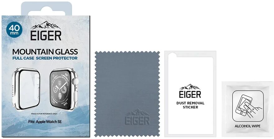 Eiger Mountain Glass Full Case - Apple Watch SE 40MM Hoesje - Transparant afbeelding 4