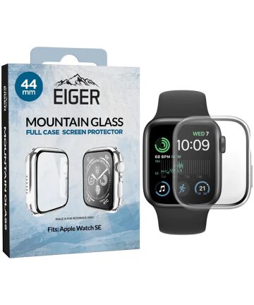 Eiger Mountain Glass Full Case - Apple Watch SE 44MM Hoesje - Transparant Cases