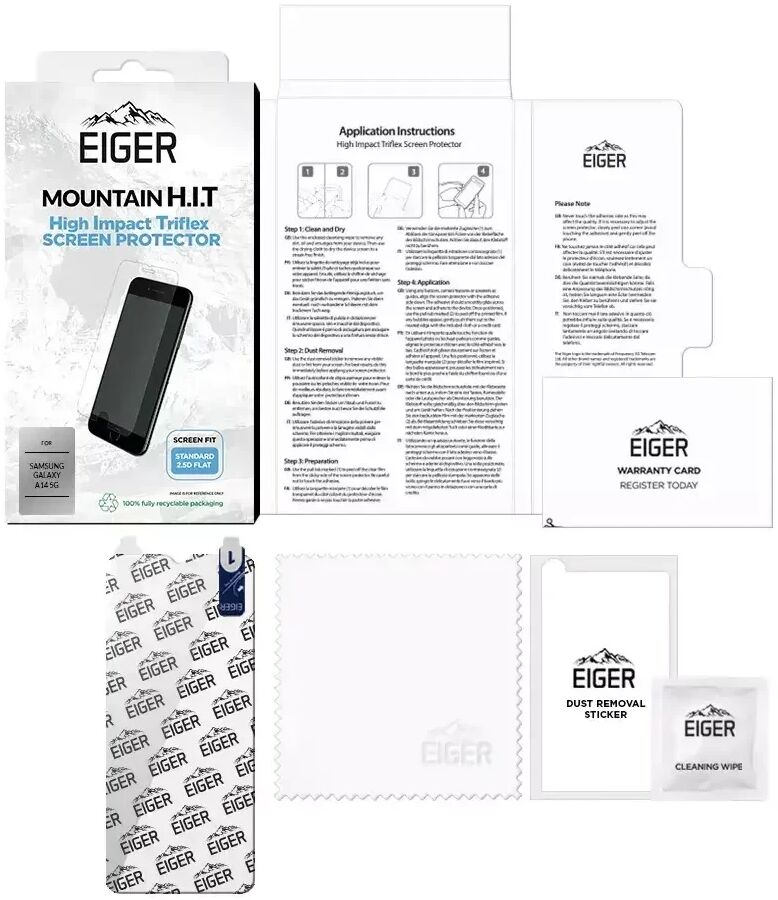 Eiger Mountain H.I.T. Samsung Galaxy A14 Screen Protector Folie 1-Pack afbeelding 4