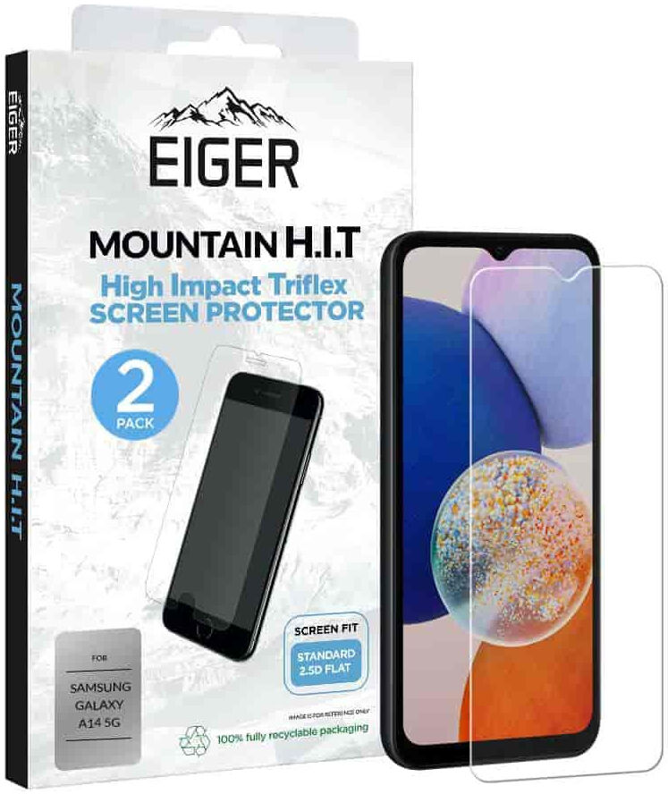 Eiger Mountain H.I.T. Samsung Galaxy A14 Screen Protector Folie 2-Pack afbeelding 1
