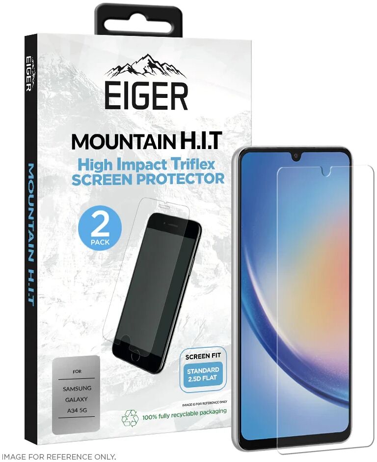 Eiger Mountain H.I.T. Samsung Galaxy A34 Screen Protector Folie 2-Pack afbeelding 1