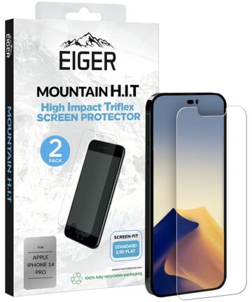 Eiger Mountain H.I.T Apple iPhone 14 Pro Scherm Display Folie (2-Pack) Screen Protectors