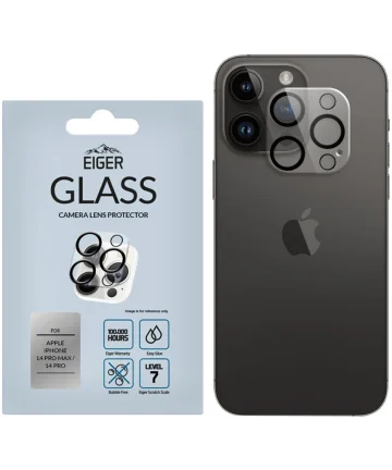 Eiger Apple iPhone 14 Pro / 14 Pro Max Camera Protector Tempered Glass Screen Protectors