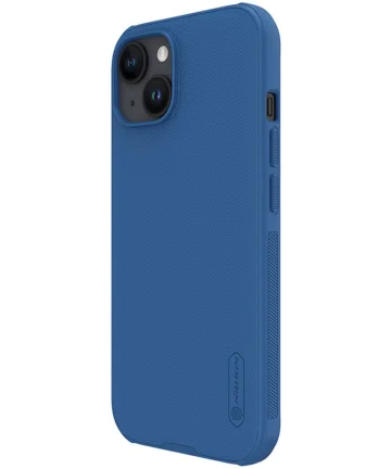 Nillkin Super Frosted Shield Apple iPhone 15 Hoesje Back Cover Blauw Hoesjes