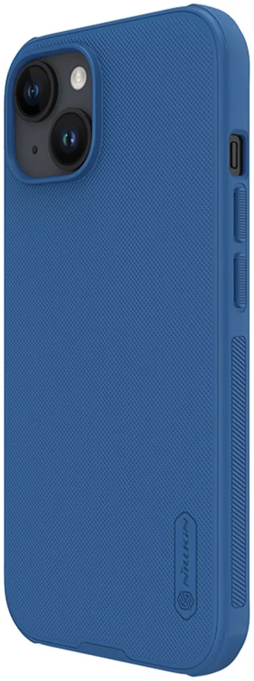 Nillkin Super Frosted Shield Apple iPhone 15 Hoesje Back Cover Blauw afbeelding 1