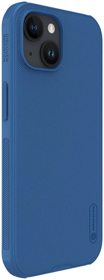 Nillkin Super Frosted Shield Apple iPhone 15 Hoesje Back Cover Blauw afbeelding 7