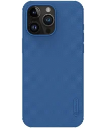 Nillkin Super Frosted Shield Apple iPhone 15 Pro Hoesje Blauw