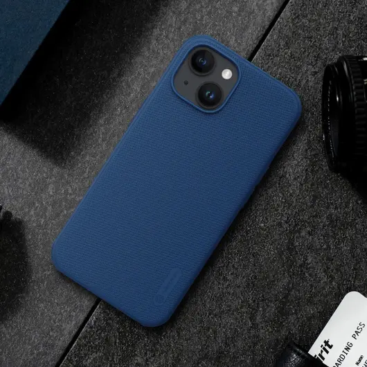 Nillkin Super Frosted Shield Apple iPhone 15 Pro Max Hoesje Blauw afbeelding 9