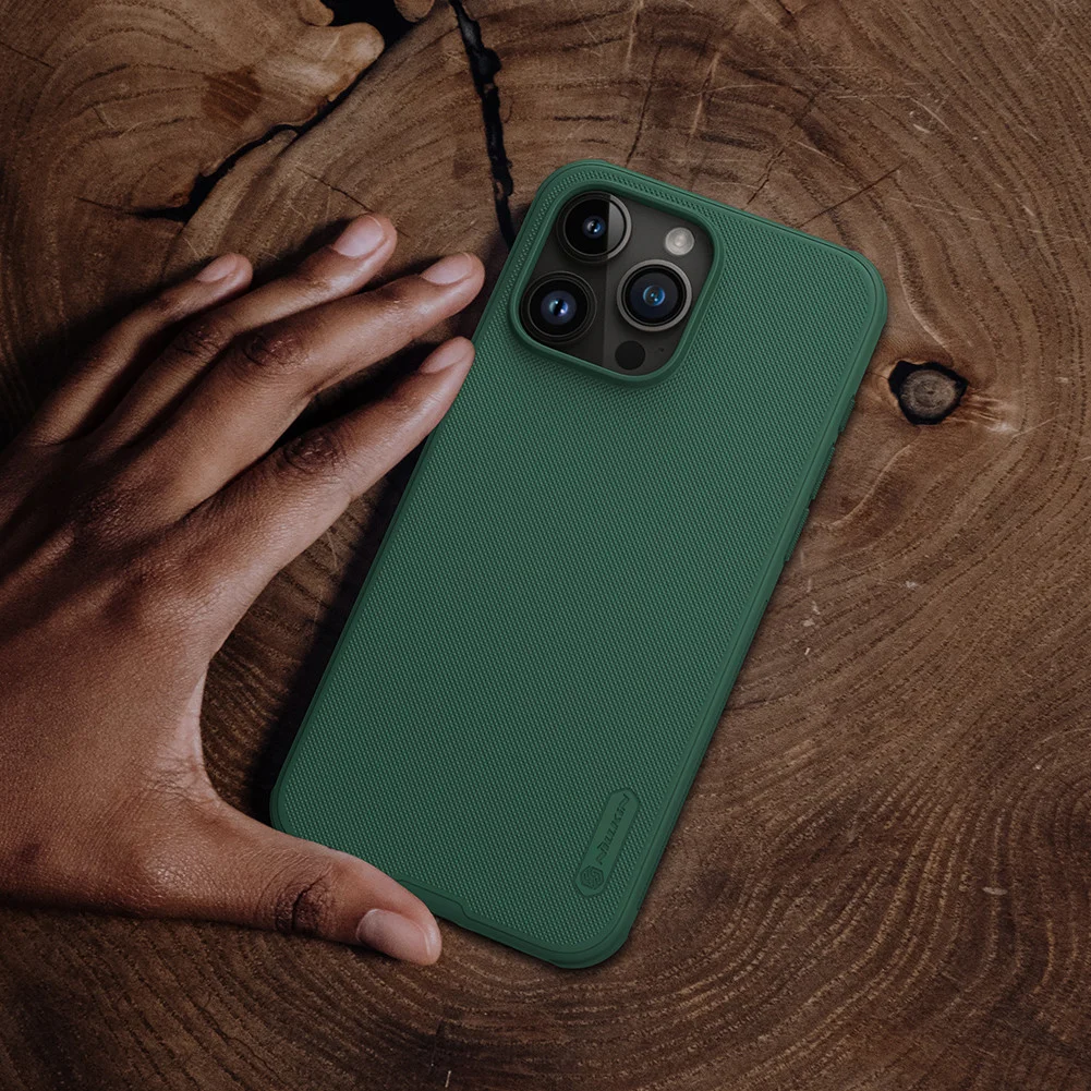 Nillkin Super Frosted Shield Apple iPhone 15 Pro Max Hoesje Groen afbeelding 4