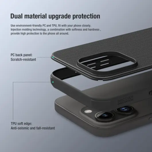 Nillkin Super Frosted Shield Apple iPhone 15 Pro Max Hoesje Groen afbeelding 5