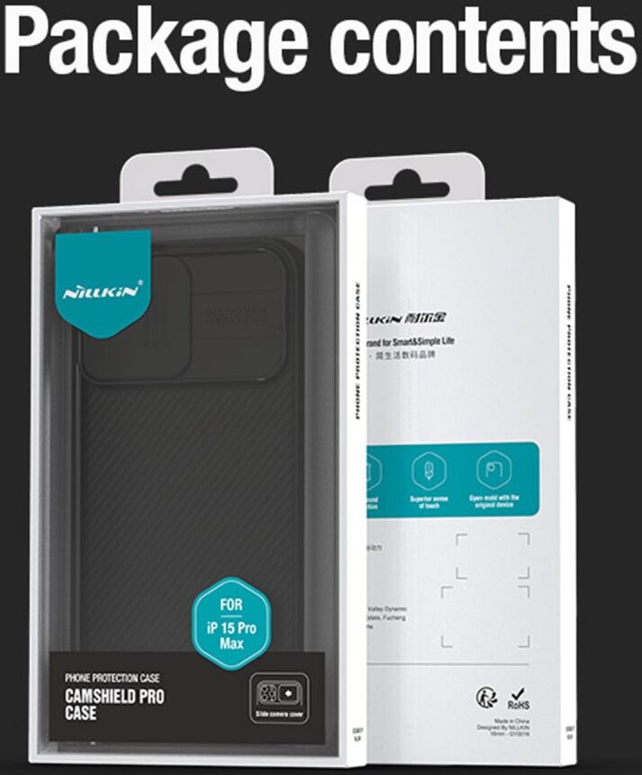 Nillkin CamShield Apple iPhone 15 Pro Hoesje met Camera Slider Zwart afbeelding 13